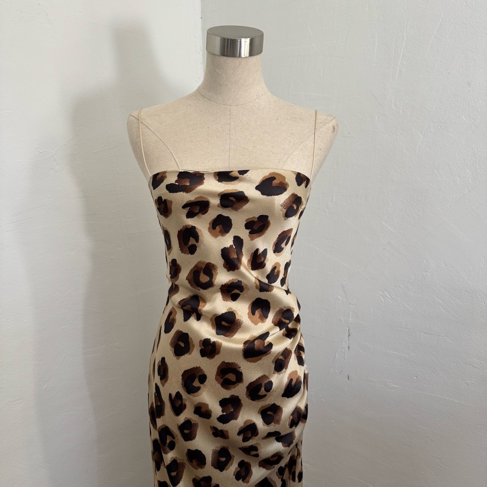 Leopard Print Spaghetti Strap Dress